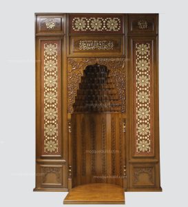 Wooden Mosque Mihrab – Model WMH-0001 – custom wooden mosque mihrab