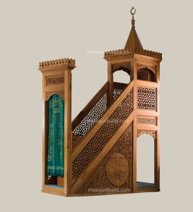 Wooden Mosque Minbar – WP-17 – custom wooden mosque mihrab