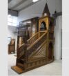 Wooden Mosque Minbar – WP-16 – wooden mosque mihrab detail view 1