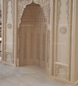 Wooden Mosque Mihrab – Model WMH-0001 – wooden mosque mihrab detail view 4