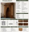 Wooden Mosque Mihrab – Model WMH-0001 – wooden mosque mihrab detail view 6