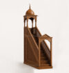 Wooden Mosque Mihrab and Minbar Set – Model WST-0002 – custom wooden mosque mihrab