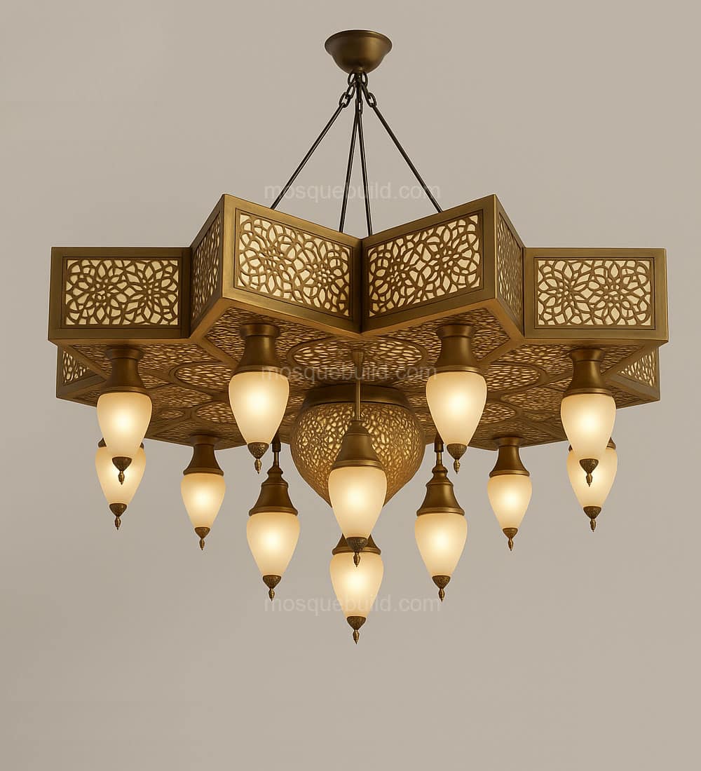 Custom Mosque Chandelier – Model CH-0034 | MosqueBuild Custom Mosque Chandelier – Model CH-0034 – custom mosque chandelier