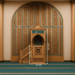 Wooden Mosque Minbar – Model WMN-0006 – custom wooden mosque mihrab