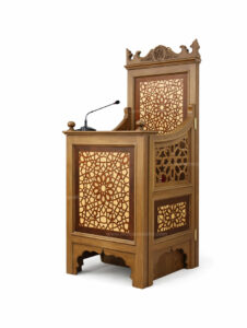 Wooden Mosque Minbar – Model WMN-0008 – custom wooden mosque mihrab