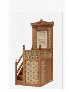 Wooden Mosque Minbar – Model WMN-0011 – custom wooden mosque mihrab