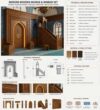 Wooden Mosque Mihrab and Minbar Set – Model WST-0003 – wooden mosque mihrab detail view 1