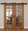 Oak Wooden Mosque Door – Model WDR-0016 – handcrafted kundekari mosque door detail view 1