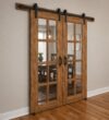 Oak Wooden Mosque Door – Model WDR-0016 – handcrafted kundekari mosque door detail view 2