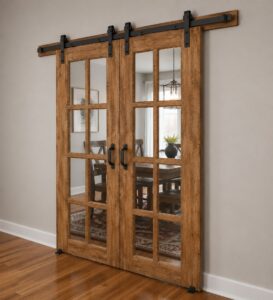 Oak Wooden Mosque Door – Model WDR-0016 – handcrafted kundekari mosque door detail view 3