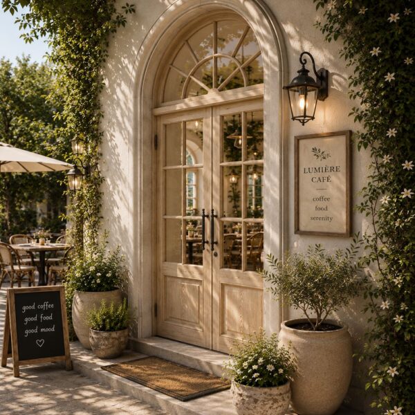 Arched Wooden Entrance Door