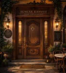 Ottoman-Style Wooden Mosque Door – handcrafted kundekari mosque door detail view 1