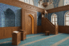 Wooden Mosque Mihrab, Minbar and Dais Set – wooden mosque mihrab detail view 3