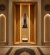 Modern Wooden Mosque Mihrab – Model WMH-0029 – wooden mosque mihrab detail view 2