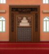 Tile Mosque Mihrab – TA-08 – wooden mosque mihrab detail view 4