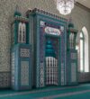 Tile Mosque Mihrab, Minbar and Dais Set – Model TST-0006 – wooden mosque mihrab detail view 2