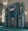 Tile Mosque Mihrab, Minbar and Dais Set – Model TST-0006 – wooden mosque mihrab detail view 3