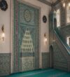 Tile Mosque Mihrab – TA-01 – wooden mosque mihrab detail view 3
