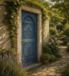 Walnut Single-Leaf Wooden Mosque Door – Model WDR-0058 – handcrafted kundekari mosque door detail view 3