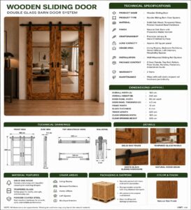Double-Leaf Wooden Mosque Door – Model WDR-0044 – handcrafted kundekari mosque door detail view 3