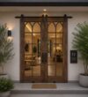 Wooden Mosque Door – Model WDR-0047 – handcrafted kundekari mosque door detail view 1