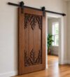 Carved Wooden Mosque Door – handcrafted kundekari mosque door detail view 1