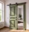 Wooden Mosque Door – Model WDR-0042 – handcrafted kundekari mosque door detail view 2