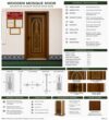 Wooden Mosque Door – Model WDR-0056 – handcrafted kundekari mosque door detail view 4