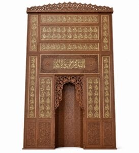 Wooden Mosque Mihrab – WA-06 – custom wooden mosque mihrab