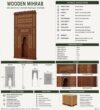 Wooden Mosque Mihrab – WA-06 – wooden mosque mihrab detail view 3