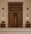 Wooden Mosque Mihrab – WA-05 – wooden mosque mihrab detail view 2