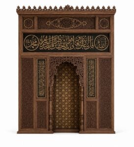 Wooden Mosque Mihrab – WA-05 – custom wooden mosque mihrab