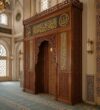 Wooden Mosque Mihrab – WA-05 – wooden mosque mihrab detail view 4