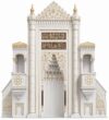 Marble Mosque Mihrab and Minbar and Dais Set – Model MST-0005 – custom wooden mosque mihrab