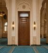 Metal Mosque Entrance Door – Model MDR-0006 – mosque chandelier detail view 2