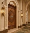 Metal Mosque Entrance Door – DOOR-02 – mosque chandelier detail view 3