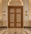 Metal Mosque Entrance Door – Model MDR-0002 – mosque chandelier detail view 2