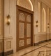 Metal Mosque Entrance Door – Model MDR-0002 – mosque chandelier detail view 4