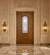 Wooden Mosque Door – Model WDR-0009 – handcrafted kundekari mosque door detail view 1