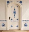 Wooden Mosque Door – Model WDR-0031 – handcrafted kundekari mosque door detail view 1