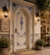 Wooden Mosque Door – Model WDR-0031 – handcrafted kundekari mosque door detail view 2