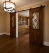 Walnut Double-Leaf Wooden Mosque Door – Model WDR-0034 – handcrafted kundekari mosque door detail view 3