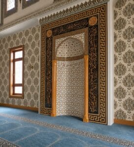 Tile Mosque Mihrab – TA-11 – wooden mosque mihrab detail view 6