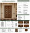 Kündekâri Wooden Mosque Door – KWD9 – handcrafted kundekari mosque door detail view 2