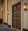 Kündekâri Wooden Mosque Door – KWD9 – handcrafted kundekari mosque door detail view 4