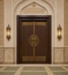 Wooden Mosque Door – WCD-02 – handcrafted kundekari mosque door detail view 1