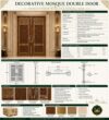 Kündekâri Wooden Mosque Door – KWD-05 – handcrafted kundekari mosque door detail view 4