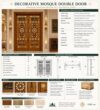Kündekâri Wooden Mosque Door – KWD-08 – handcrafted kundekari mosque door detail view 3