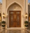 Kündekâri Wooden Mosque Door – handcrafted kundekari mosque door detail view 1