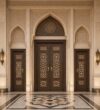 Star-Motif Kündekâri Wooden Mosque Door – KWD-06 – handcrafted kundekari mosque door detail view 2